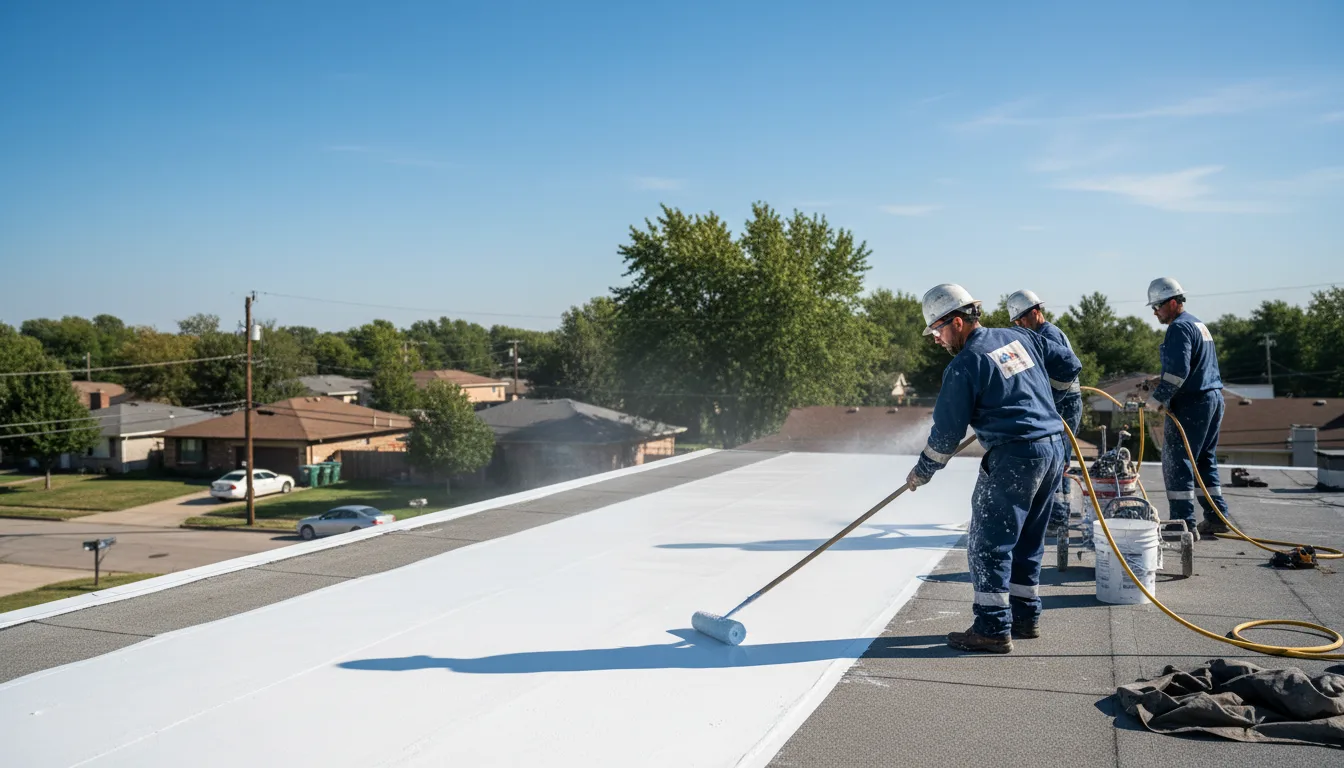 Commercial roof coating in Kiowa, OK near me